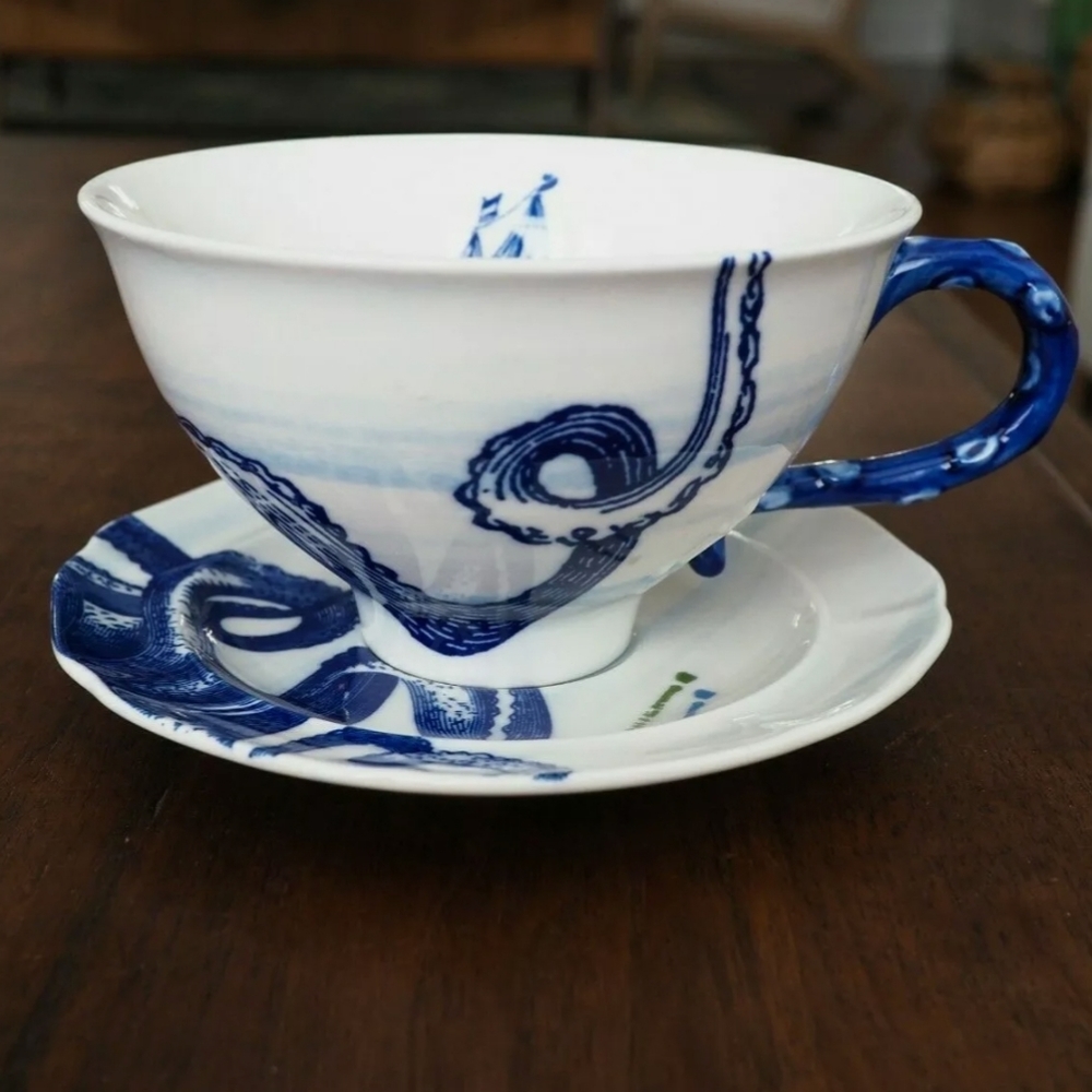Anthropologie Teacup & Saucer
